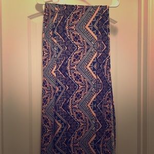 Multicolor and Pattern Maxi Skirt